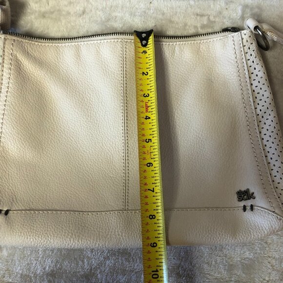 The Sak Camila Stone Perforated Leather Crossbody Handbag Purse - Picture 13 of 16